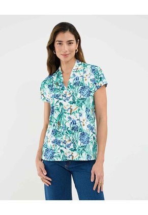 .Camiseta Para Mujer Manga Corta Patprimo Verde #30093707