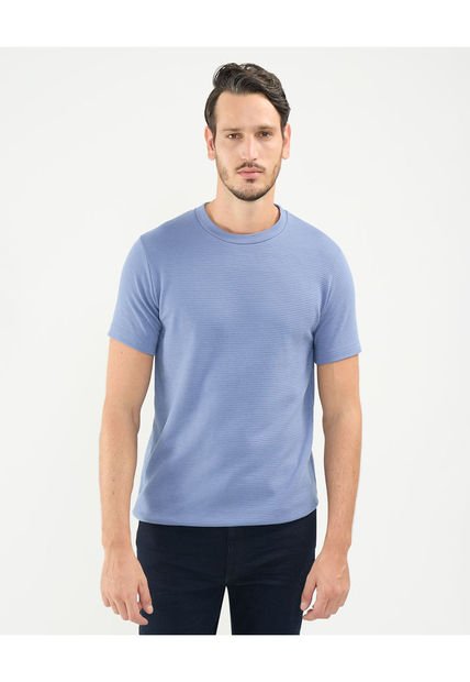 Camiseta Para Hombre Manga Corta Color Azul  Marca Patprimo #44090916