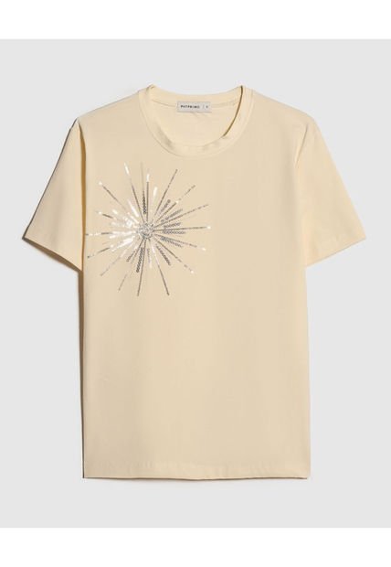 Camiseta Para Mujer Manga Corta Color Amarillo  Marca Patprimo #30093615