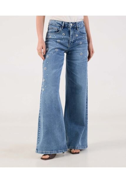 Jean  Para Mujer Wide-Leg Color Azul Marca Patprimo #30160508