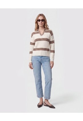 Saco Tejido Tipo Polo Para Mujer  Para Mujer Blanco Patprimo