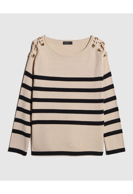 Saco Para Mujer Cuello Redondo Color Beige Marca Patprimo #30330606