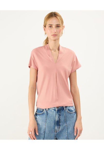 Camiseta Para Mujer Manga Corta Color Rosa Marca Patprimo #30093595