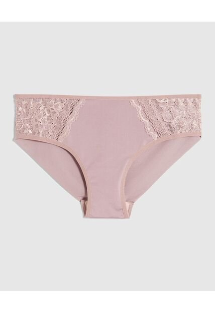 Panty Hipster Con Encaje  Para Mujer Rosa Patprimo