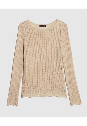 Saco Para Mujer Cuello Redondo Color Dorado Marca Patprimo #30330589