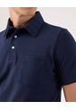 Polo Unicolor Cuello Duro  Para Hombre Azul Patprimo de Patprimo