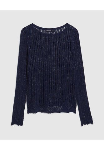 Saco Para Mujer Cuello Redondo Color Azul Oscuro Marca Patprimo #30330589 Patprimo