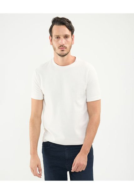 Camiseta Para Hombre Manga Corta Color Crema Marca Patprimo #44090916