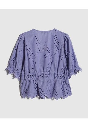 Blusa Para Mujer Manga Corta Color Azul  Marca Patprimo #30123280