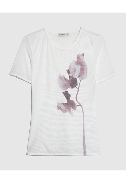 Camiseta Para Mujer Manga Corta Color Blanco Marca Patprimo #30093652