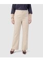 Pantalón Recto Unicolor Para Mujer Curvy  Para Mujer Beige Patprimo de Patprimo