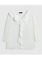 Blusa Con Bolero Frontal Cascada Mujer  Para Mujer Blanco Patprimo de Patprimo