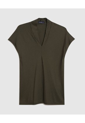 Camiseta Para Mujer Manga Corta Color Verde Oscuro Marca Patprimo #30093595