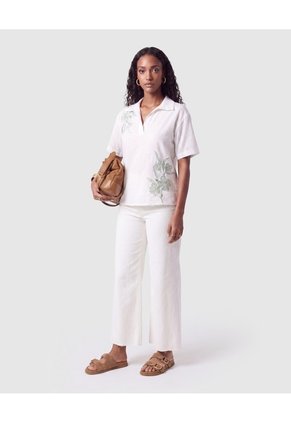 Camisa Con Estampado Para Mujer  Para Mujer Blanco Patprimo