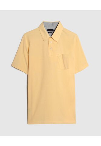 Polo Para Hombre Cuello Maquina Con Bolsillo Color Amarillo  Marca Patprimo #44111091 Patprimo