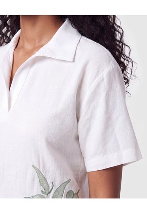 Camisa Con Estampado Para Mujer  Para Mujer Blanco Patprimo