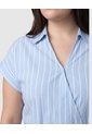 Vestido Camisero Con Lazo En La Cintura Para Mujer Curvy  Para Mujer Azul Patprimo de Patprimo