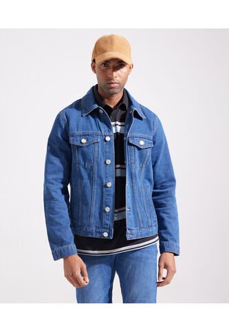 Chaqueta Para Hombre Trucker Color Azul  Marca Patprimo #44080247 Patprimo