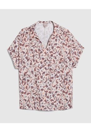 Camisa Para Mujer Manga Corta Color Crema Marca Patprimo #14010180