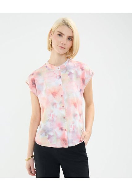 Blusa Para Mujer Manga Corta Color Rosa Marca Patprimo #30123405