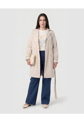 Pantalón Recto Unicolor Para Mujer Curvy  Para Mujer Azul Patprimo