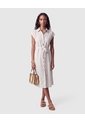 Vestido Camisero Midi Con Cinturón Mujer  Para Mujer Café Patprimo de Patprimo