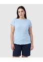 Camiseta De Textura Ligera Para Mujer Curvy  Para Mujer Azul Patprimo de Patprimo