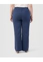 Pantalón Recto Unicolor Para Mujer Curvy  Para Mujer Azul Patprimo de Patprimo