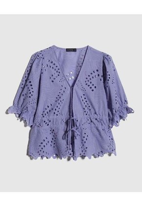 Blusa Para Mujer Manga Corta Color Azul  Marca Patprimo #30123280