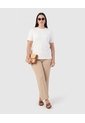 Camiseta Texturizada Cuello Redondo Mujer Curvy  Para Mujer Blanco Patprimo de Patprimo