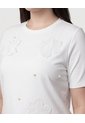 Camiseta Texturizada Cuello Redondo Mujer Curvy  Para Mujer Blanco Patprimo de Patprimo
