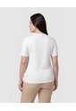 Camiseta Texturizada Cuello Redondo Mujer Curvy  Para Mujer Blanco Patprimo de Patprimo