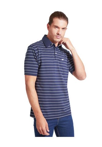 Polo Para Hombre Cuello Maquina Con Bolsillo Color Azul Oscuro Marca Patprimo #44111106 Patprimo