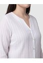 Blusa Botones Manga Larga Mujer Curvy  Para Mujer Blanco Patprimo de Patprimo