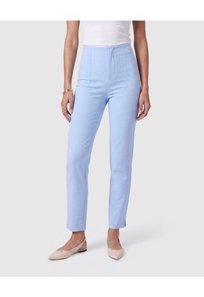 Pantalón Ajustado De Tiro Alto Mujer Para Mujer Azul Patprimo