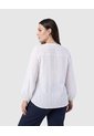 Blusa Botones Manga Larga Mujer Curvy  Para Mujer Blanco Patprimo de Patprimo