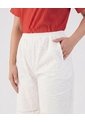 Bermuda Con Cintura Elástica Mujer Curvy  Para Mujer Blanco Patprimo de Patprimo