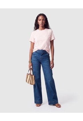 Camiseta Con Diseño Relieve Mujer Para Mujer Rosa Patprimo