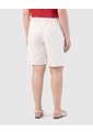 Bermuda Con Cintura Elástica Mujer Curvy  Para Mujer Blanco Patprimo de Patprimo