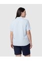 Blusa Casual Con Cuello Camisero Mujer Curvy  Para Mujer Azul Patprimo de Patprimo