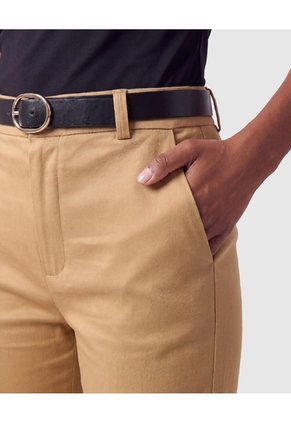 Pantalón Recto Clásico Mujer Para Mujer Amarillo Patprimo