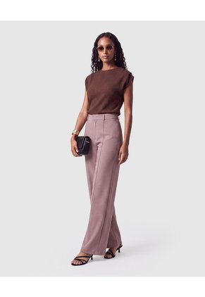 Camiseta De Textura Rib Para Mujer  Para Mujer Café Patprimo
