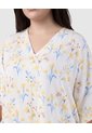Blusa Estampada Corte Amplio Mujer Curvy  Para Mujer Amarillo Patprimo de Patprimo