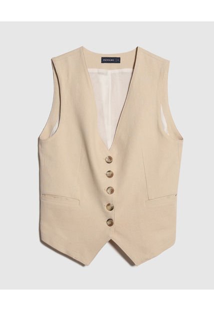 Chaleco Para Mujer  Color Beige Marca Patprimo #30250034