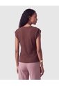 Camiseta De Textura Rib Para Mujer  Para Mujer Café Patprimo de Patprimo