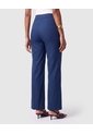 Pantalón Wide Leg Con Botones Mujer  Para Mujer Azul Patprimo de Patprimo
