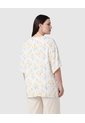 Blusa Estampada Corte Amplio Mujer Curvy  Para Mujer Amarillo Patprimo de Patprimo