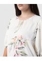 Blusa Manga Tres Cuartos Con Lazos Mujer Curvy  Para Mujer Verde Patprimo de Patprimo
