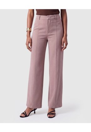 Pantalón Wide Leg Con Costura Mujer Para Mujer Beige Patprimo