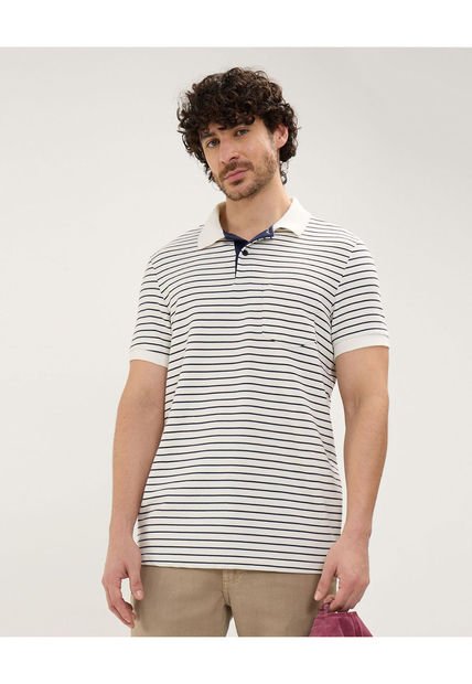 Polo Para Hombre Cuello Tejido Con Bolsillo Color Blanco Marca Patprimo #44112658